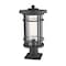 Z-Lite Jordan 1 Light Outdoor Pier Mounted Fixture, Black And Clear Seedy 570PHB-533PM-BK - alternate 5